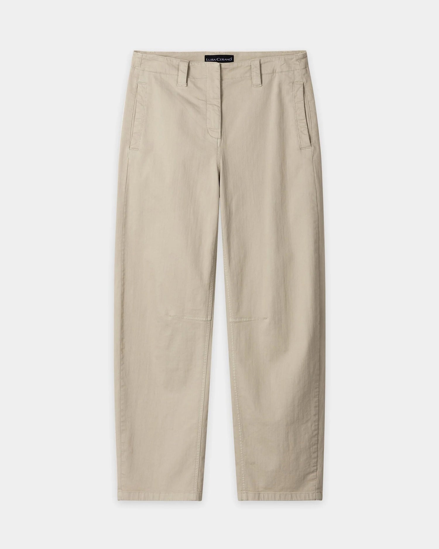 Barrel Leg Denim Trousers With Belt - Ginger