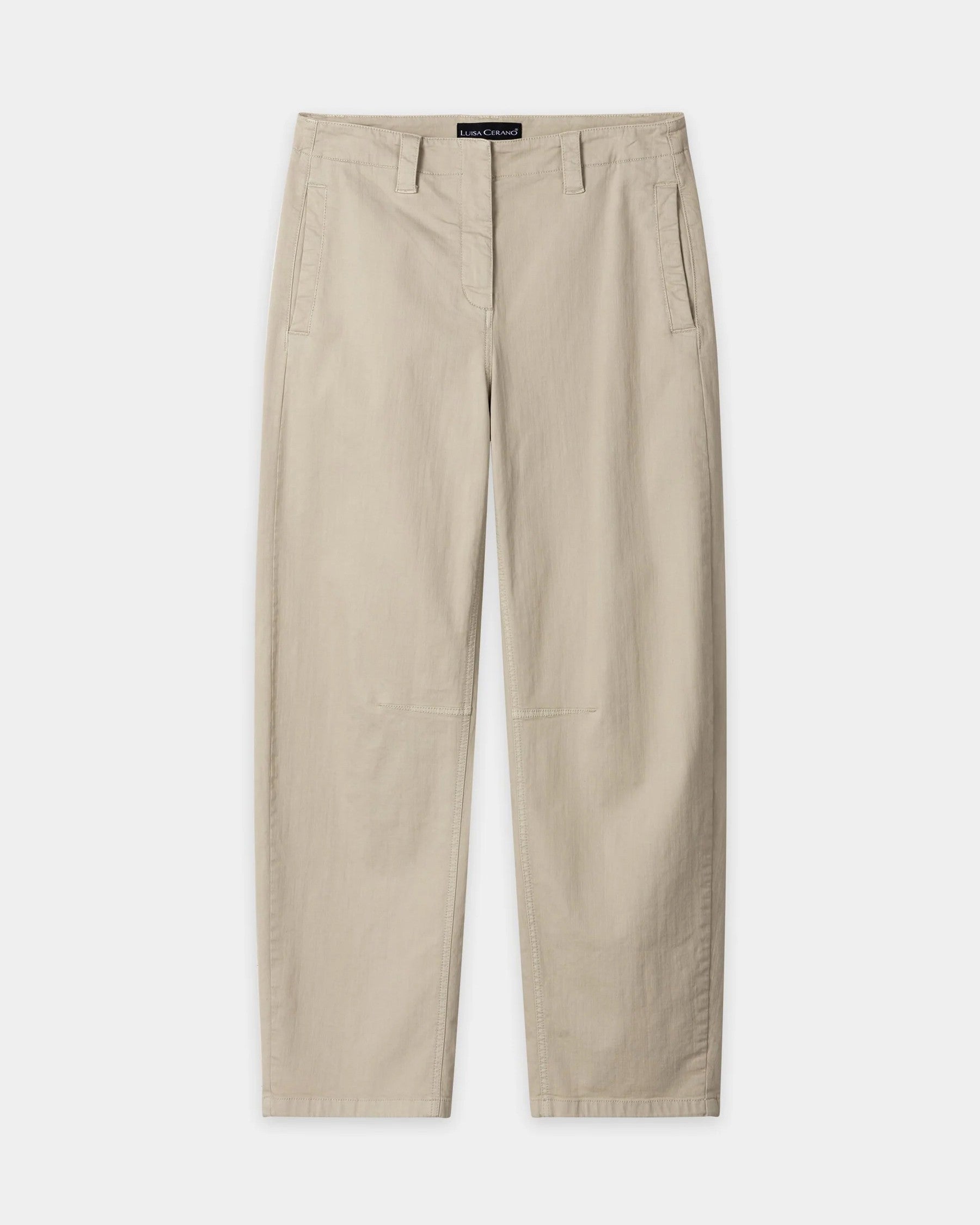 Barrel Leg Denim Trousers With Belt - Ginger