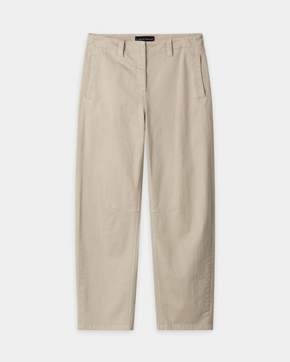 Barrel Leg Denim Trousers With Belt - Ginger