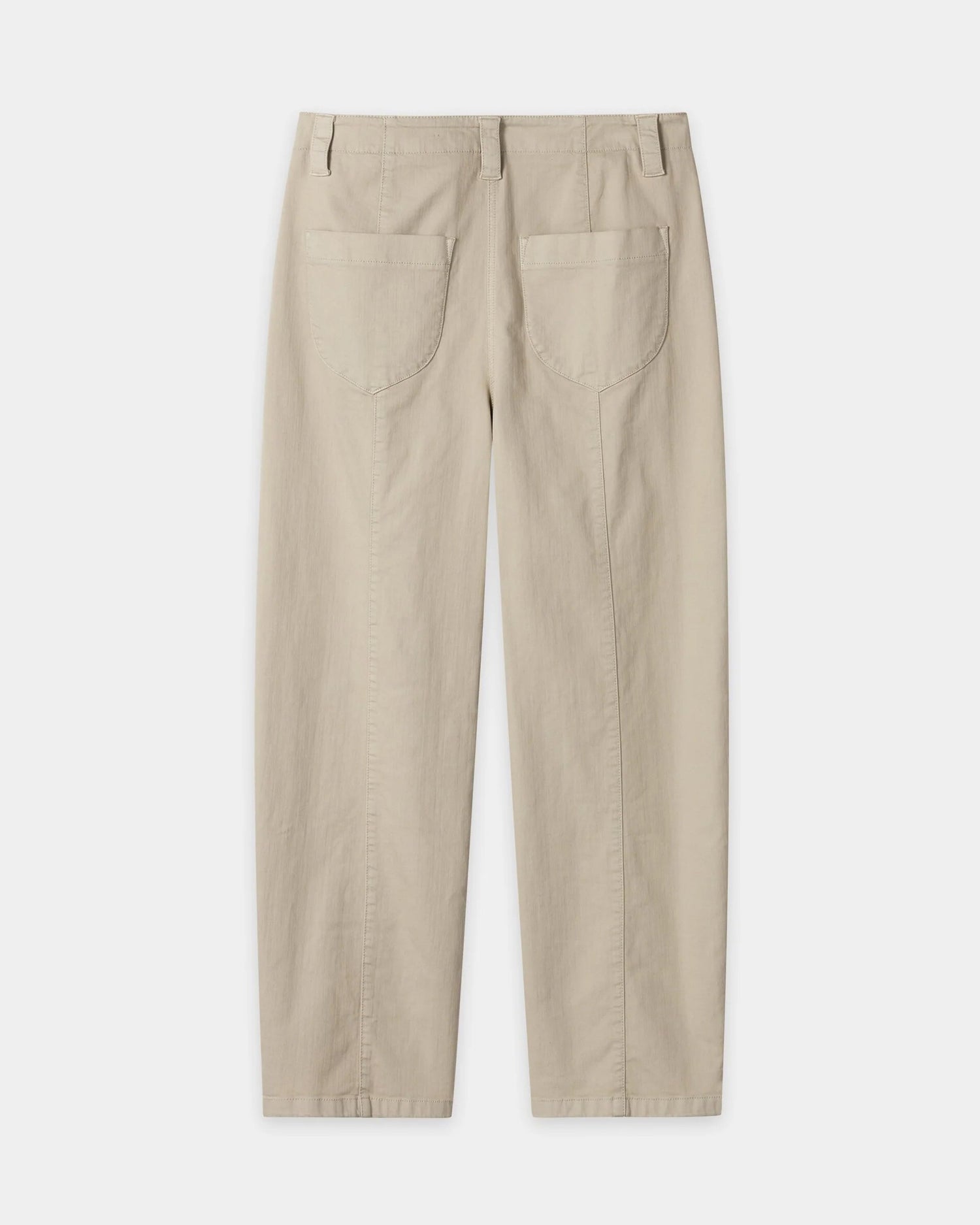 Barrel Leg Denim Trousers With Belt - Ginger