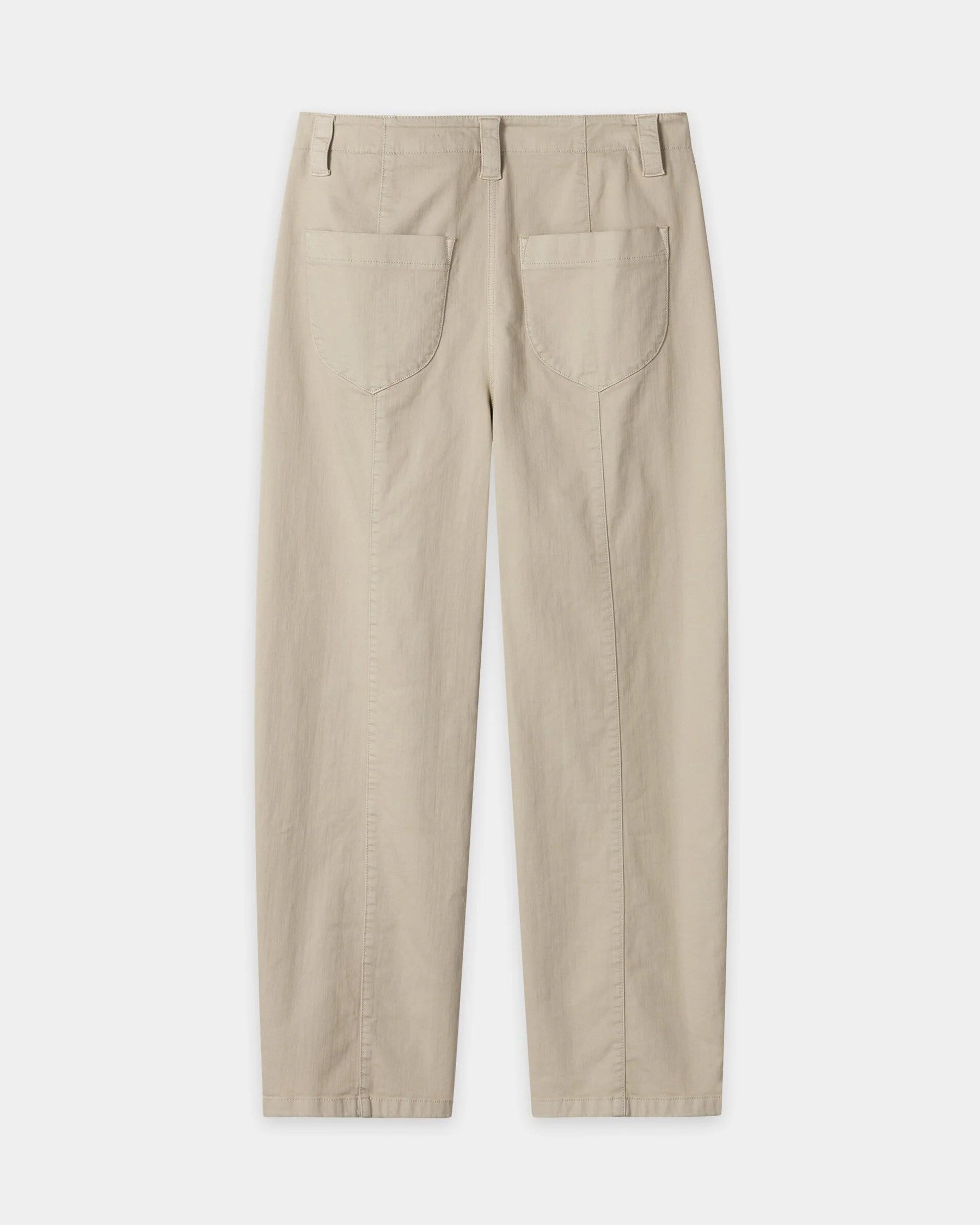 Barrel Leg Denim Trousers With Belt - Ginger