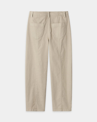 Barrel Leg Denim Trousers With Belt - Ginger
