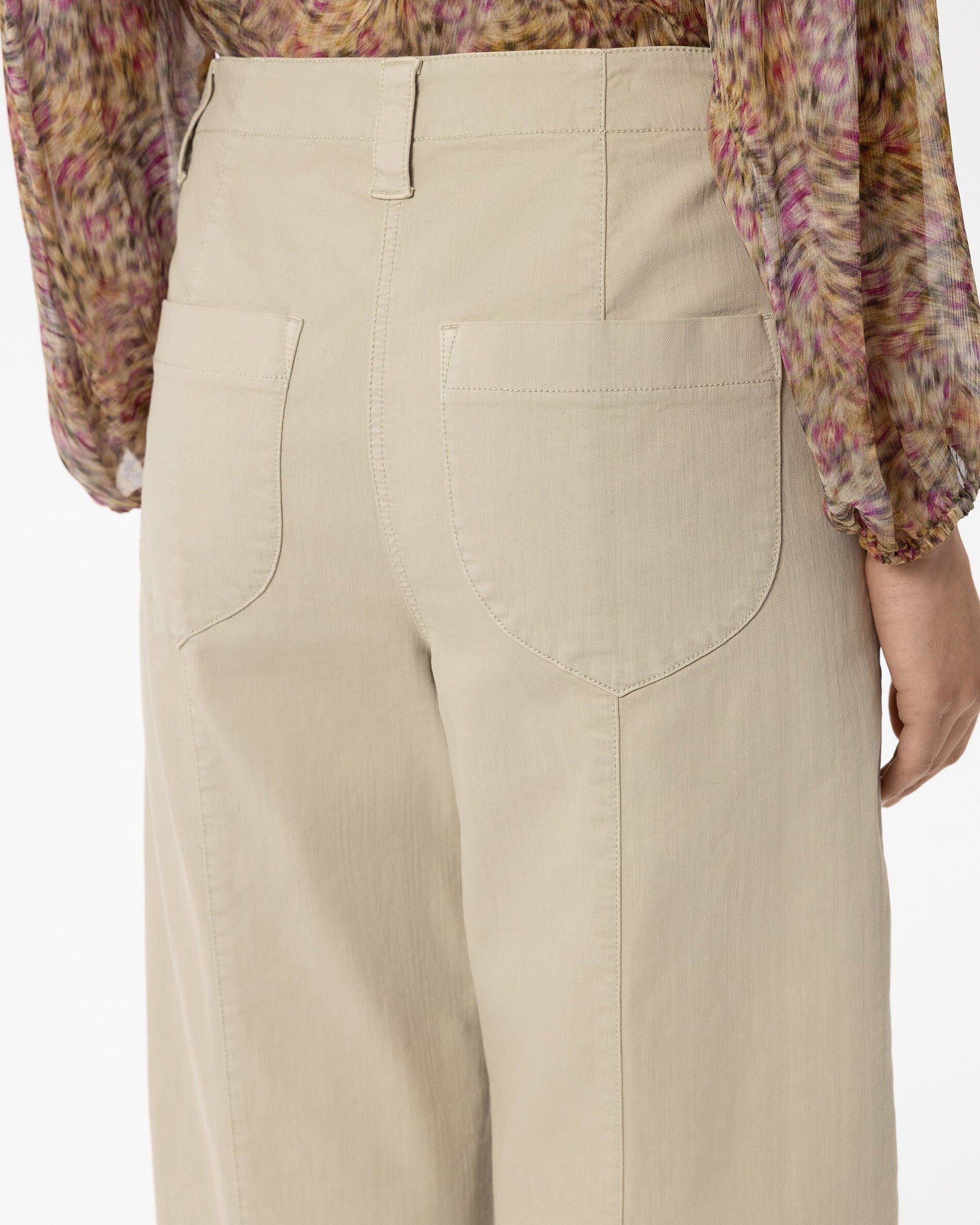Barrel Leg Denim Trousers With Belt - Ginger