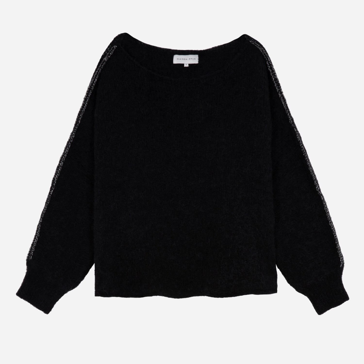 Bastide Crew Neck With Stitch Detail - Black