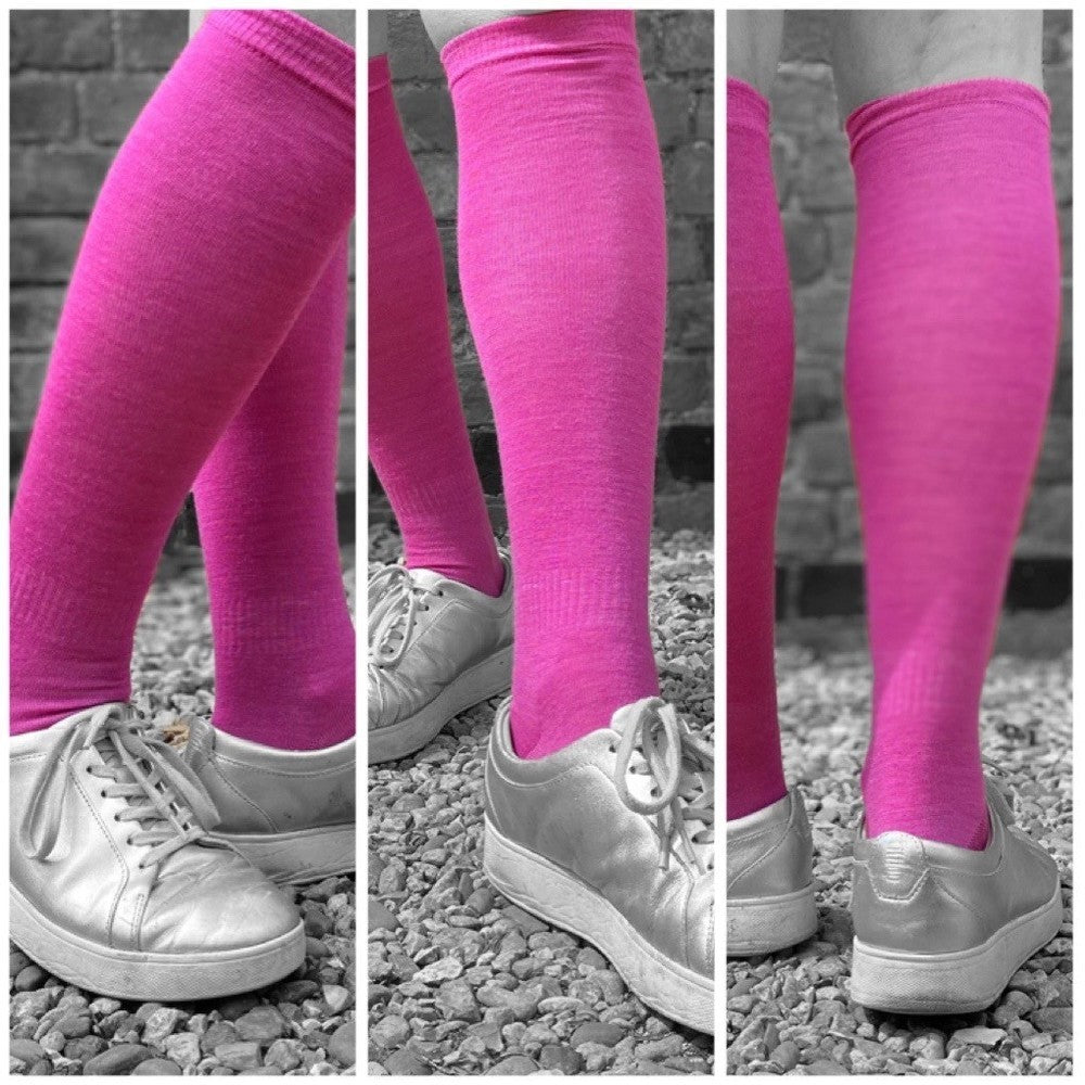 Fine Knee Socks - Pink