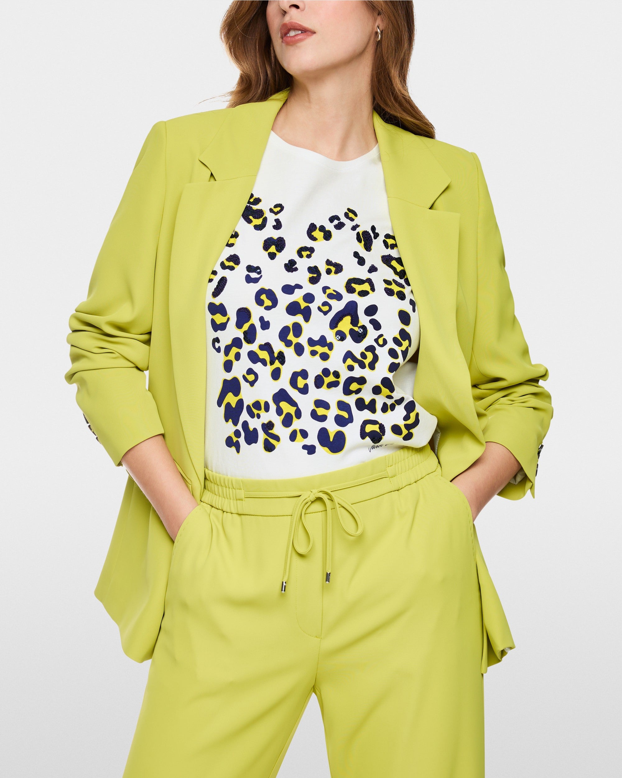 Leopard Print Graphic Tee - White