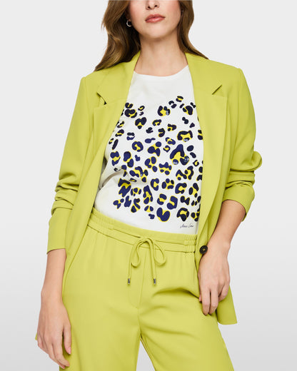 Leopard Print Graphic Tee - White