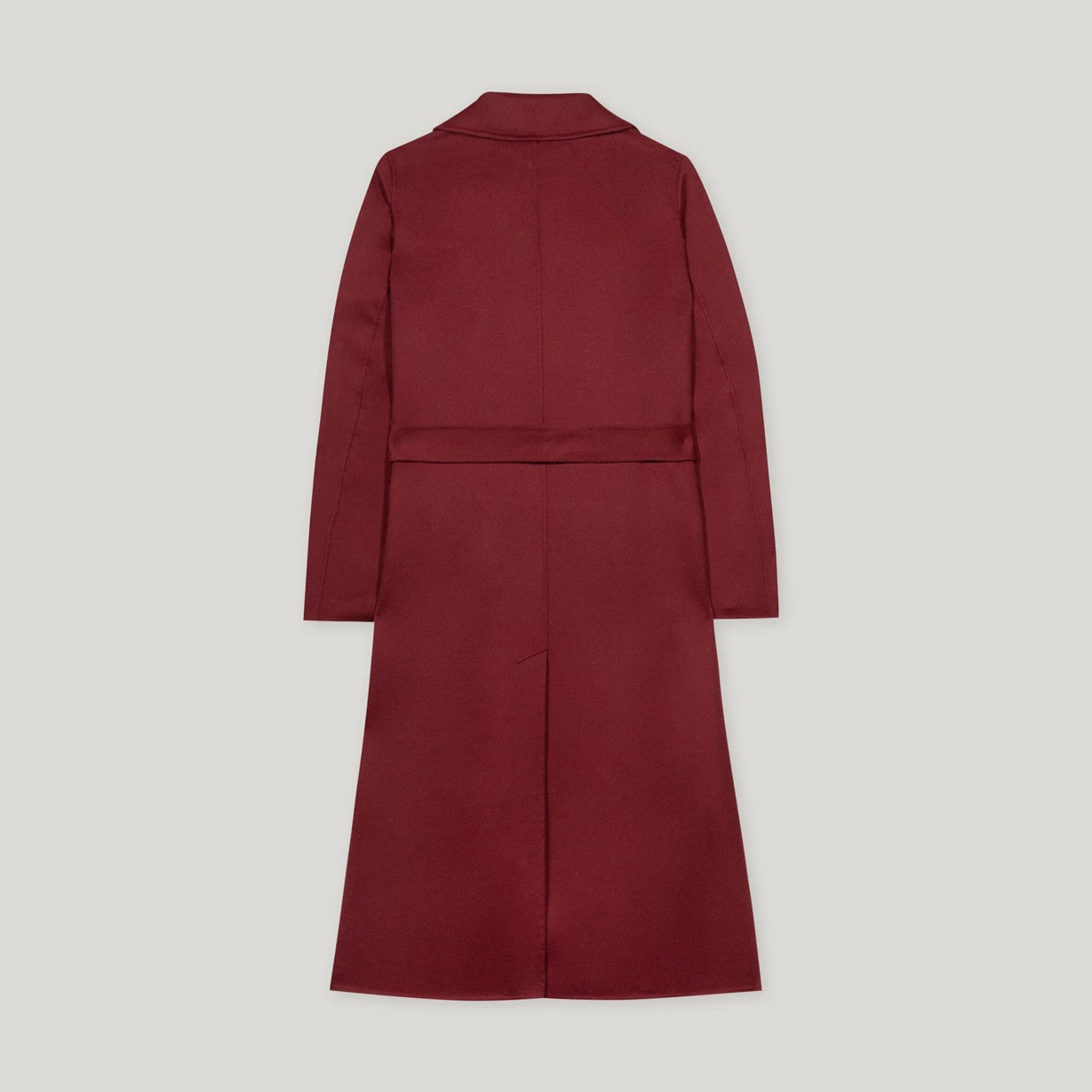 Belted Coat - Berry Red
