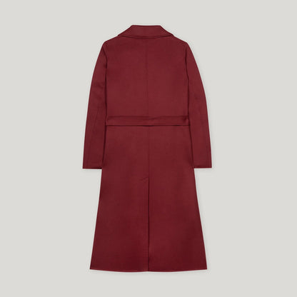 Belted Coat - Berry Red