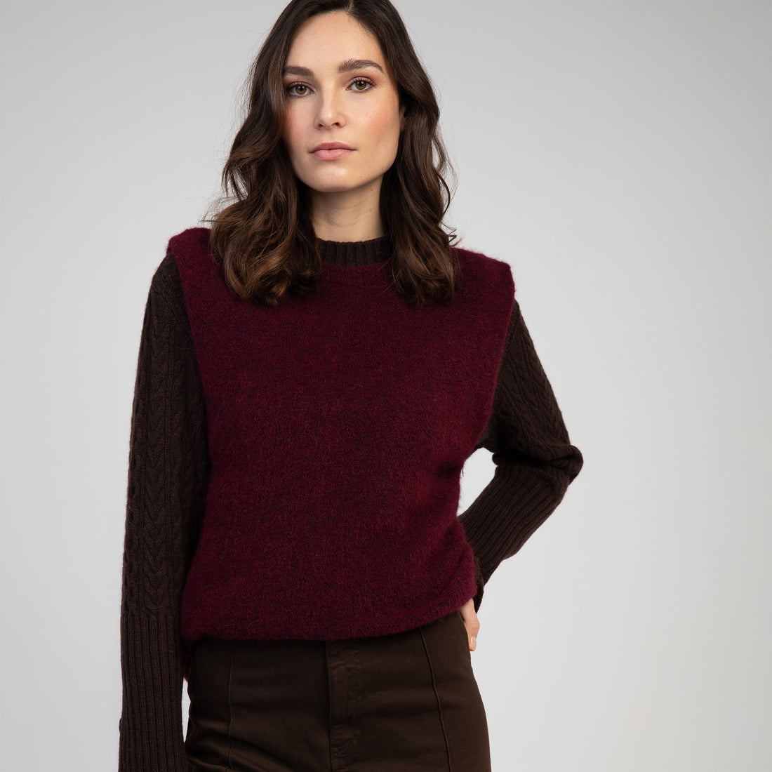 Bestia Knit Tank - Mulberry