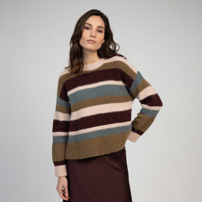 Bevian Stripe Knit - Army