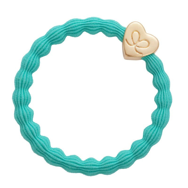 Gold Heart Hairband - Turquoise