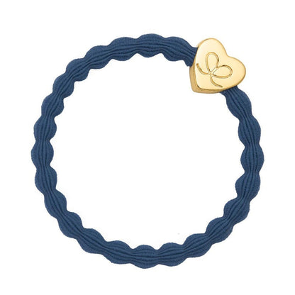 Gold Heart Hairband - Dove Blue
