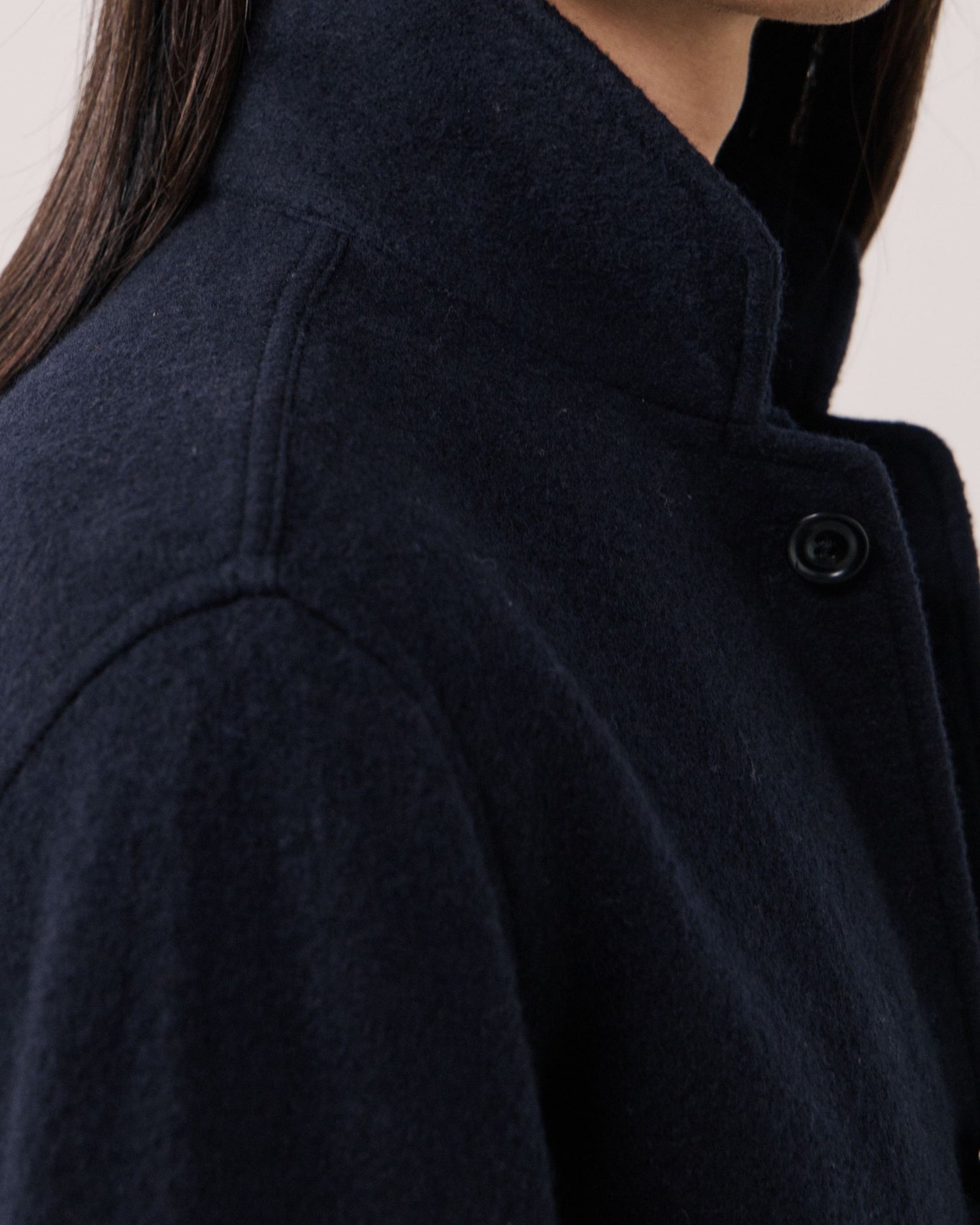 100% Wool Knitted Jacket - Navy