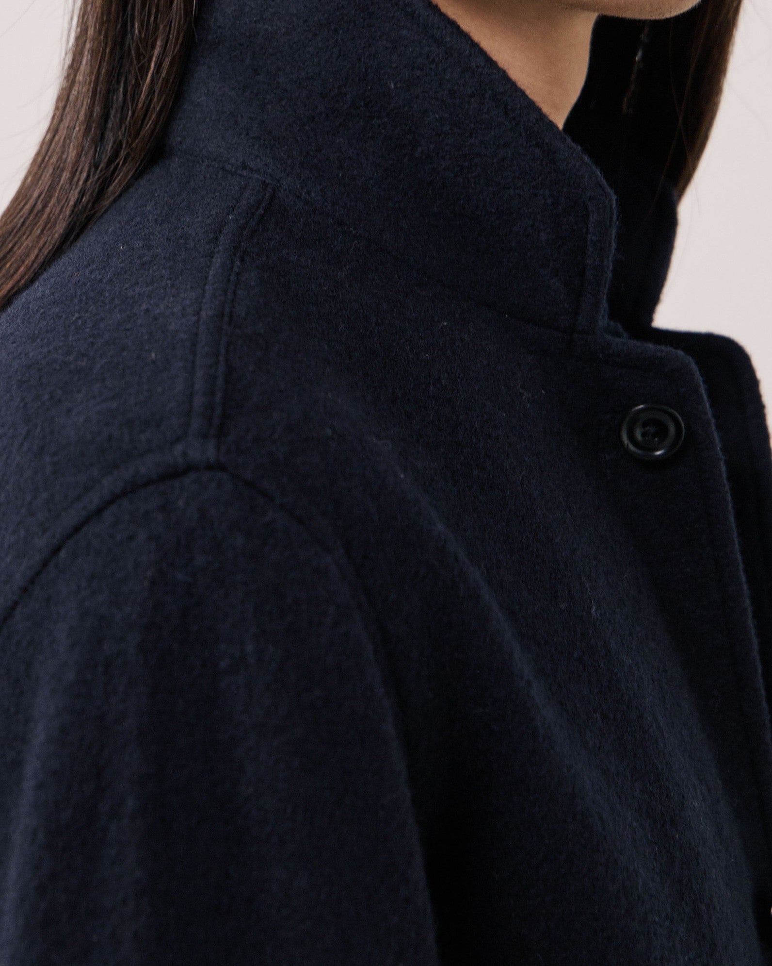 100% Wool Knitted Jacket - Navy