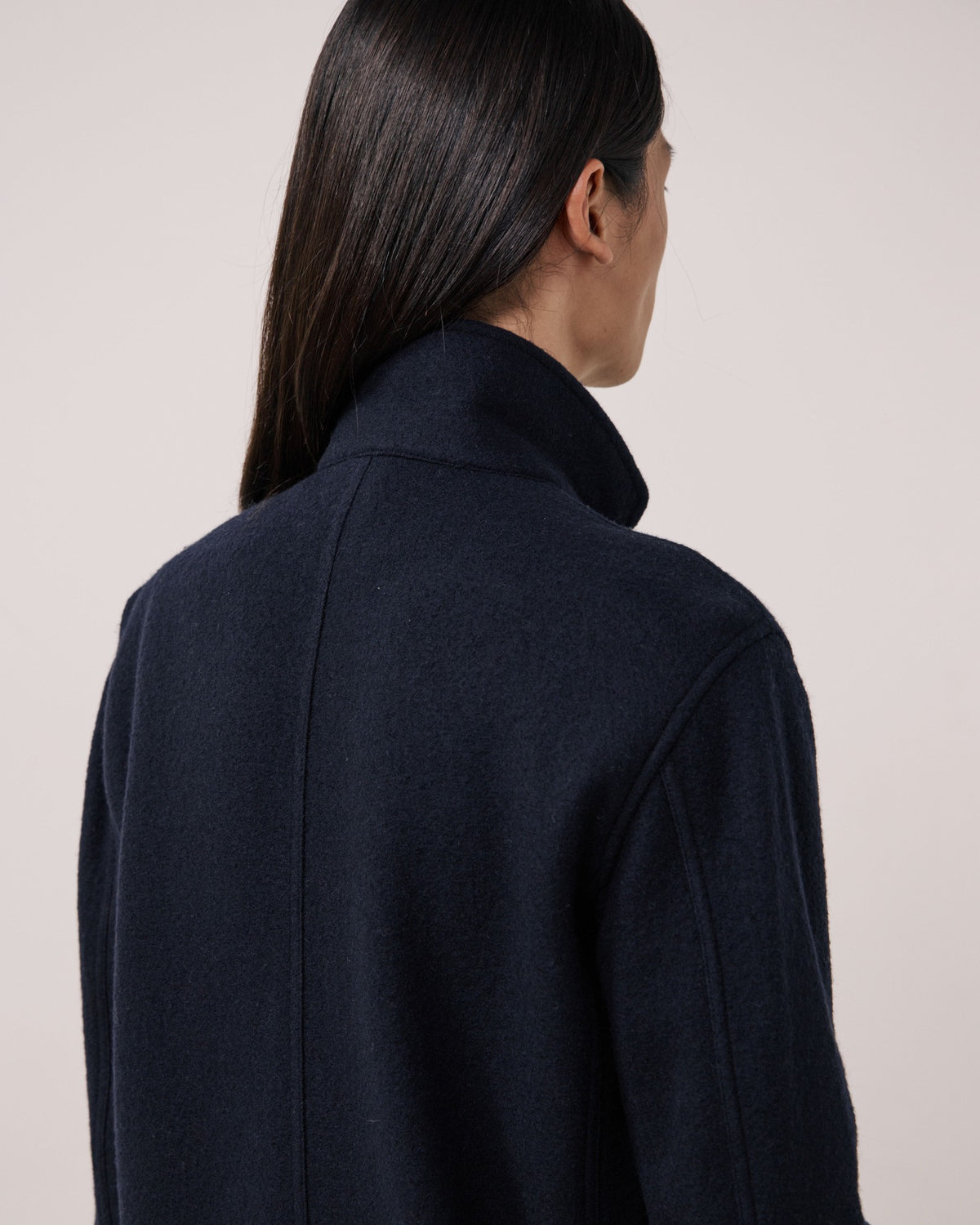 100% Wool Knitted Jacket - Navy