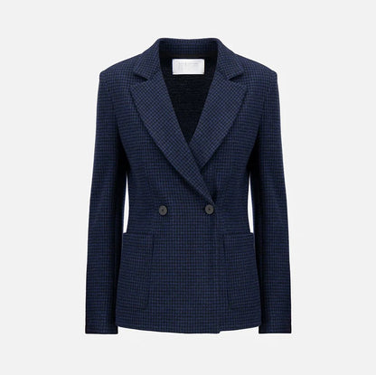 Blazer - Brown And Blue Houndstooth