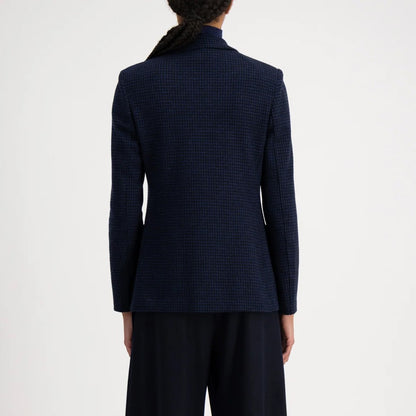 Blazer - Brown And Blue Houndstooth