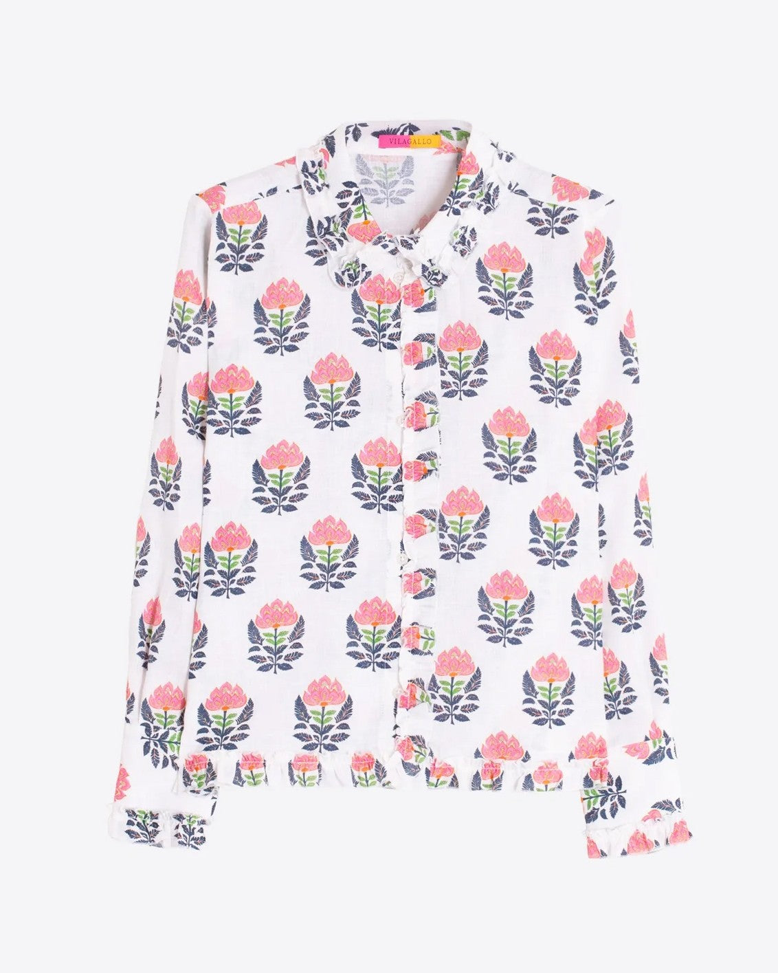 Block Print Shirt - White