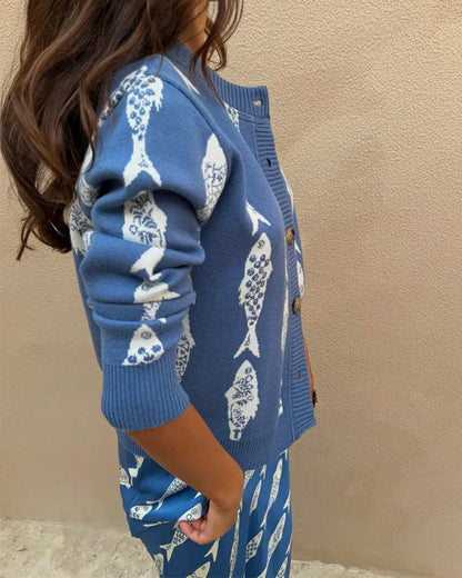 Blue Marina Hollie Cardigan - Blue