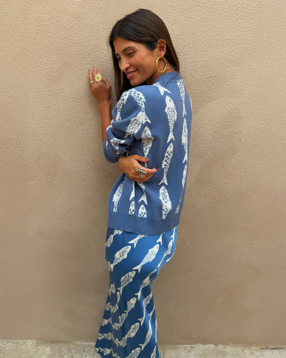 Blue Marina Hollie Cardigan - Blue