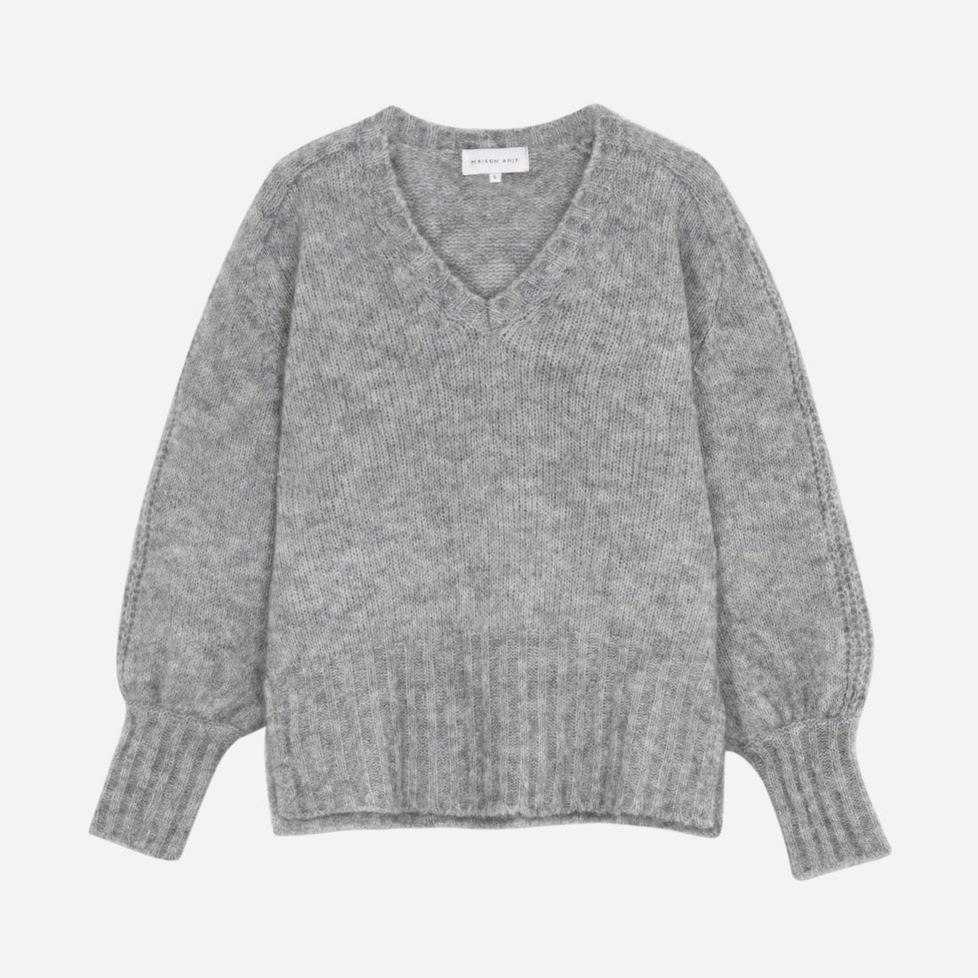 Bocma V Neck Jumper - Stone