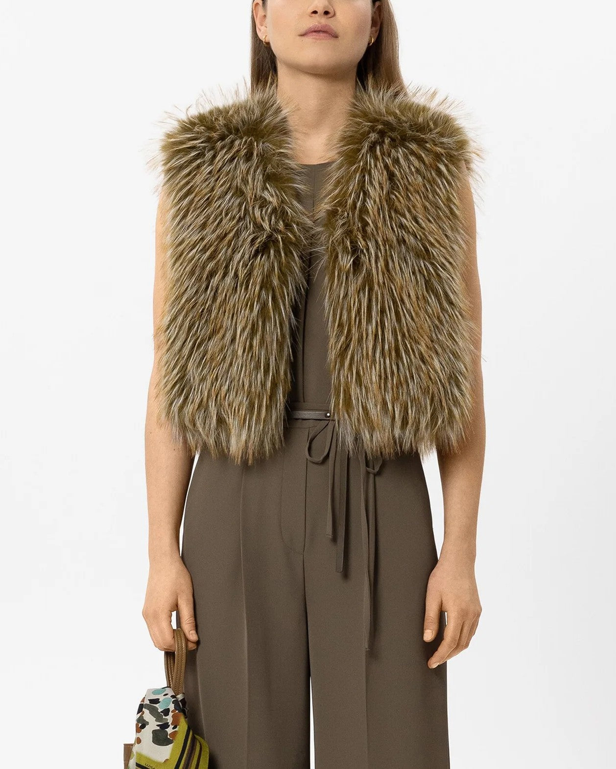 Boho Faux Fur Gilet - Olio
