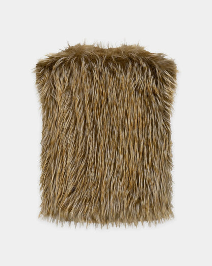 Boho Faux Fur Gilet - Olio