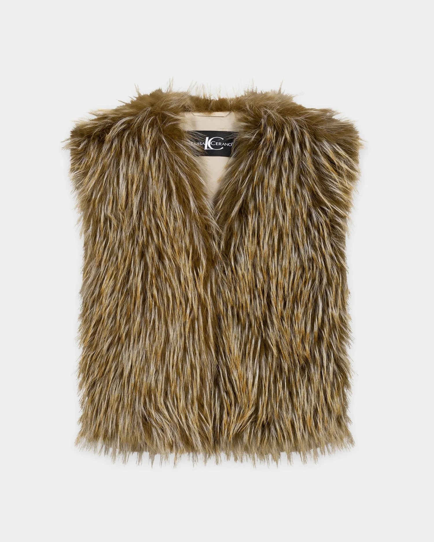 Boho Faux Fur Gilet - Olio