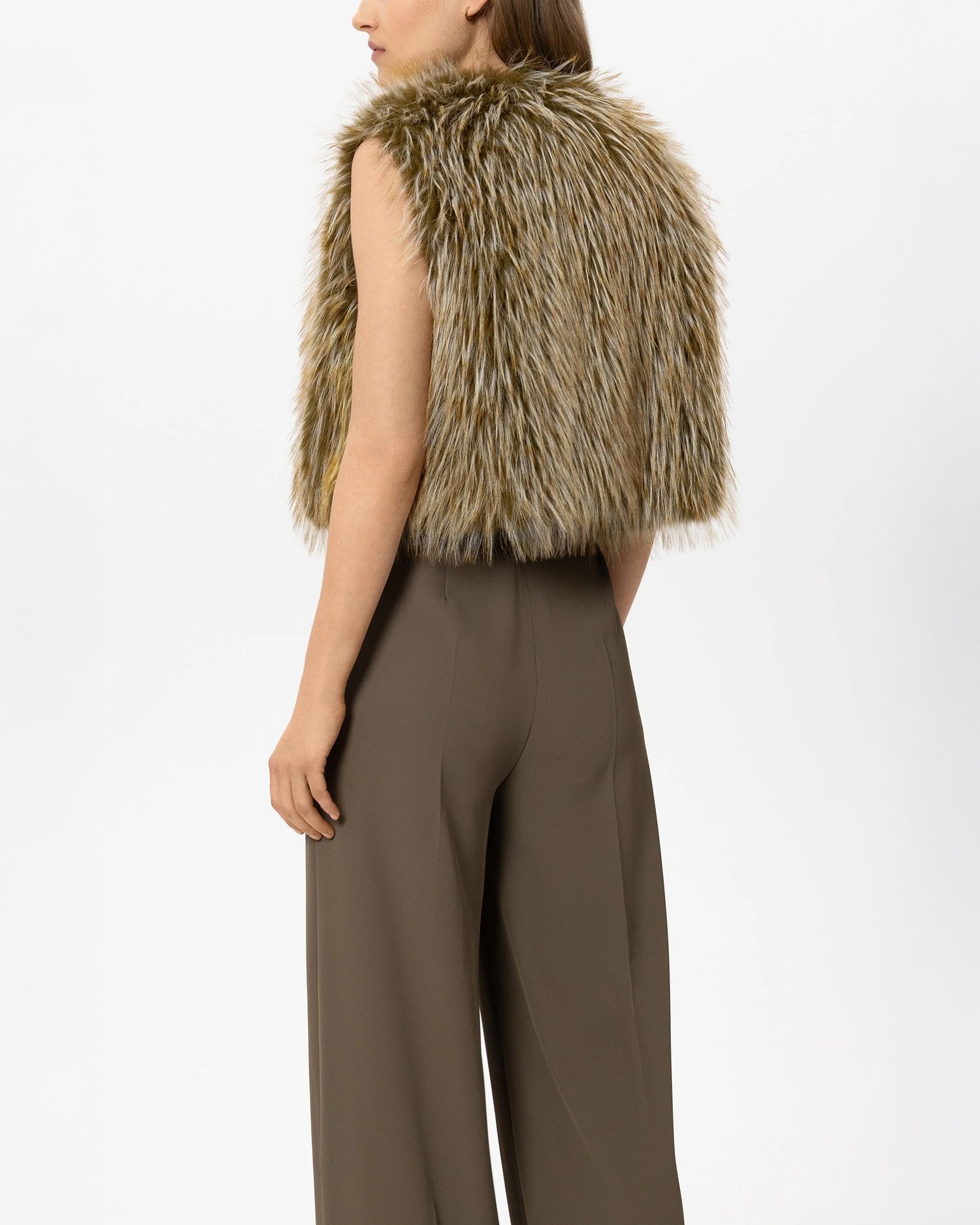 Boho Faux Fur Gilet - Olio
