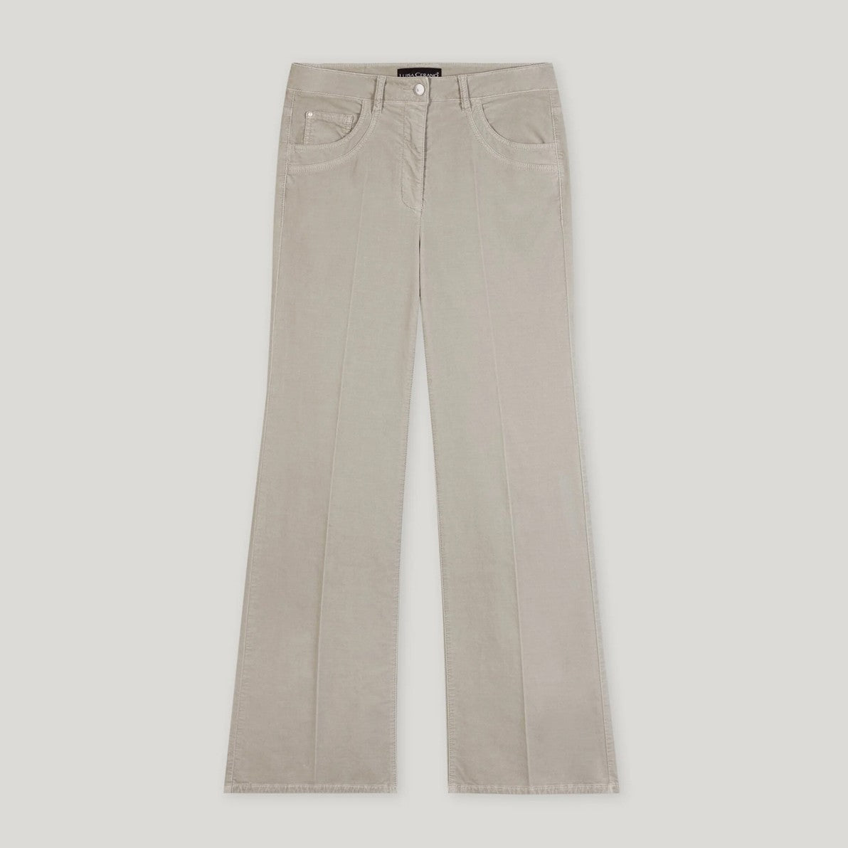 Bootcut Velvet Pant - Oyster