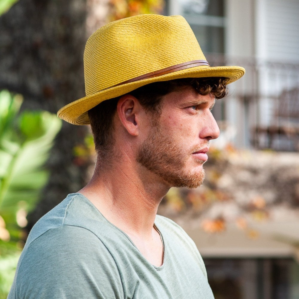 Borsalino Hat - Yellow