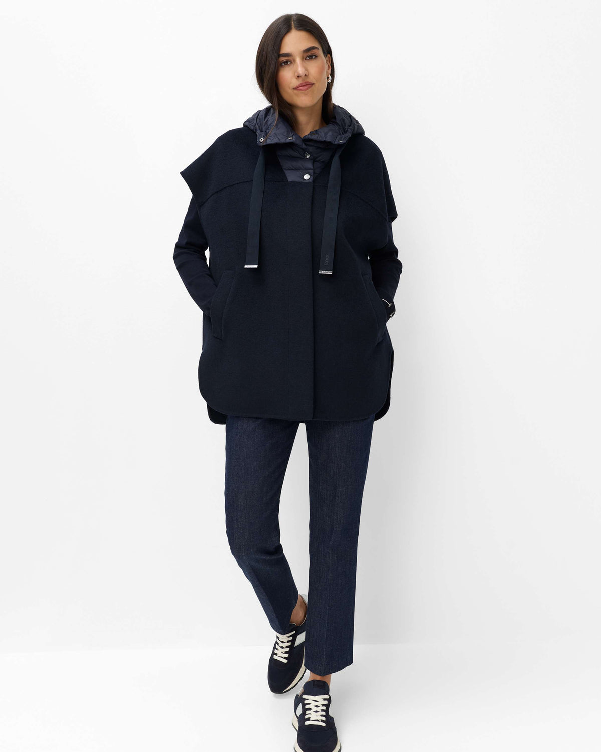 Holly Cape Jacket - Navy