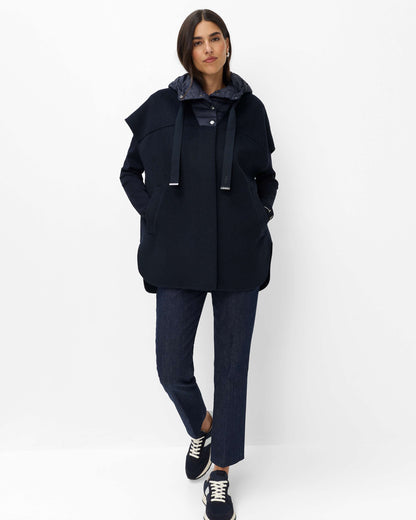 Holly Cape Jacket - Navy