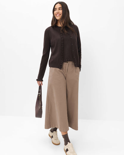 Anne Merino Cashmere Cardigan - Brown