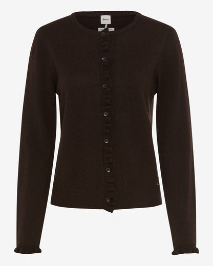 Anne Merino Cashmere Cardigan - Brown