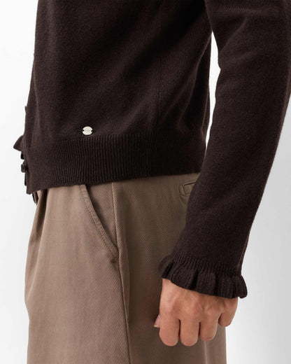 Anne Merino Cashmere Cardigan - Brown