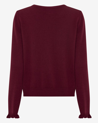 Anne Merino Cashmere Cardigan - Blackberry Biolet