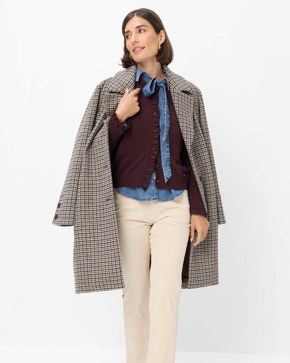 Anne Merino Cashmere Cardigan - Blackberry Biolet