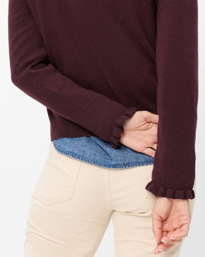 Anne Merino Cashmere Cardigan - Blackberry Biolet