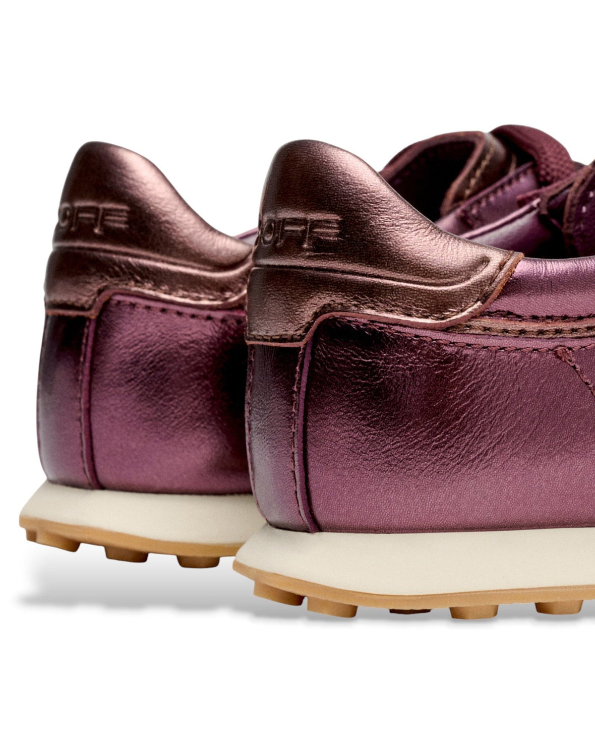 Bridge Metallic Trainer - Burgundy