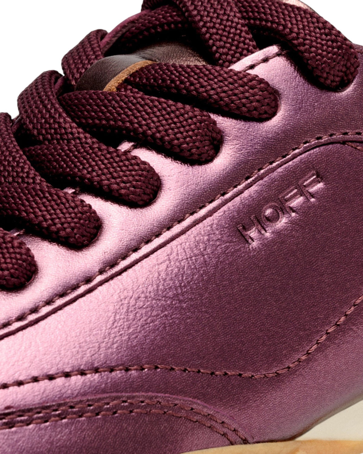 Bridge Metallic Trainer - Burgundy