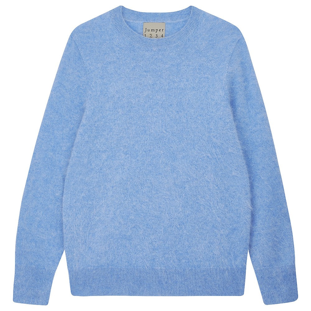 Brushed Crew Jumper - Azure