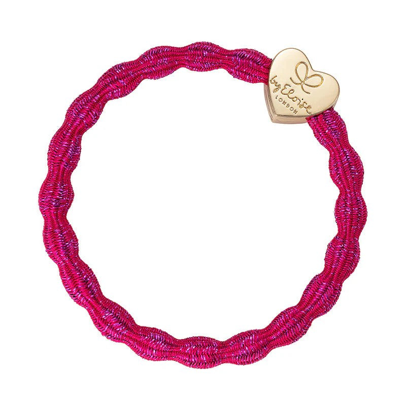 Metallic Gold Heart - Fuchsia