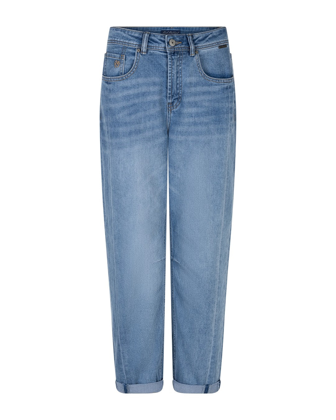 Caitlina Sidepatch Jeans - Mid Stone