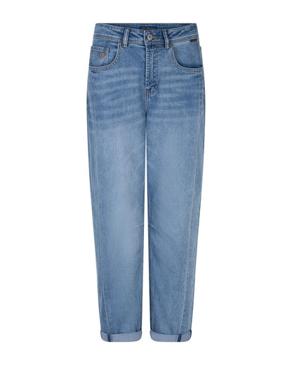 Caitlina Sidepatch Jeans - Mid Stone