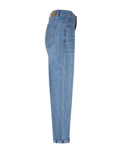 Caitlina Sidepatch Jeans - Mid Stone