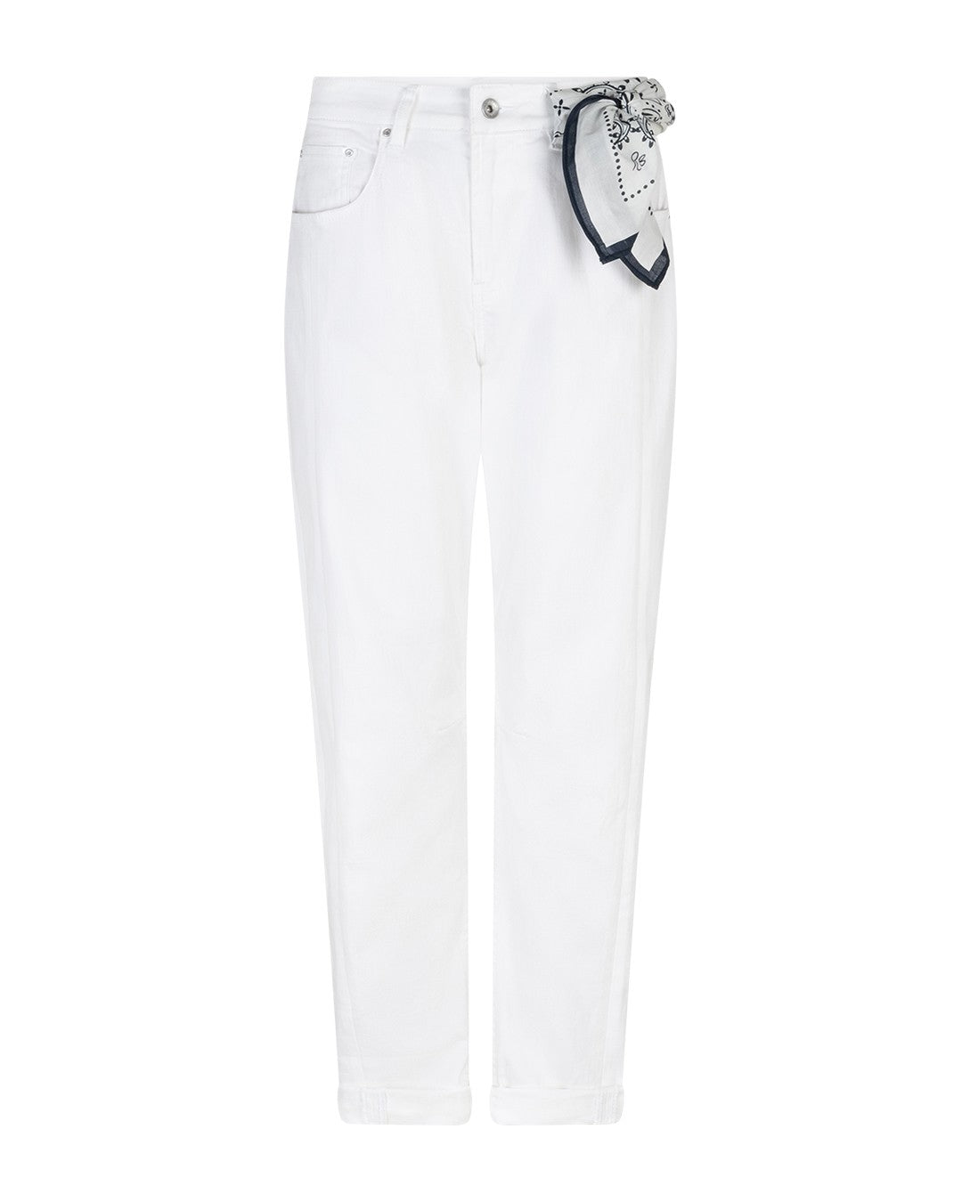 Caitlina Sidepatch Jeans - White