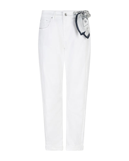 Caitlina Sidepatch Jeans - White