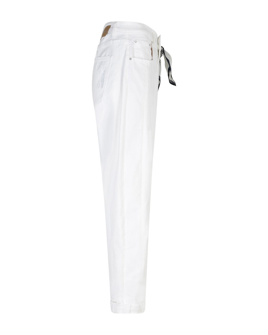 Caitlina Sidepatch Jeans - White